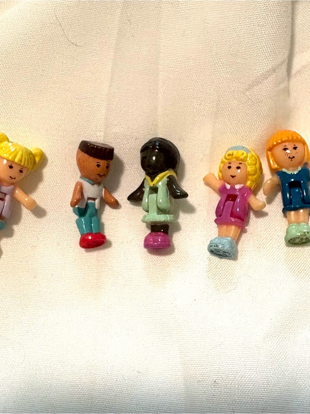Polly Pocket Stampin School Dolls 1992, Complete Set!